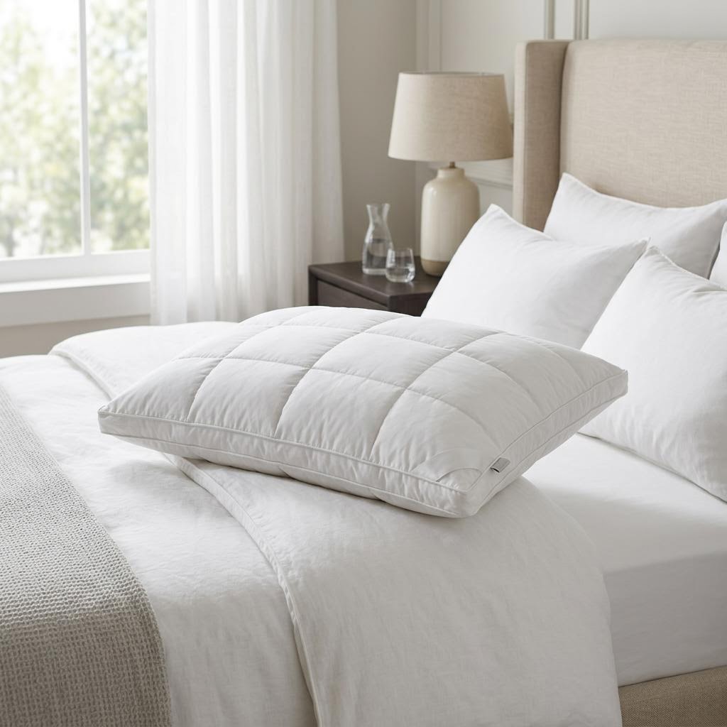 Carlton Quilted Feather Pillow by Libanfibre