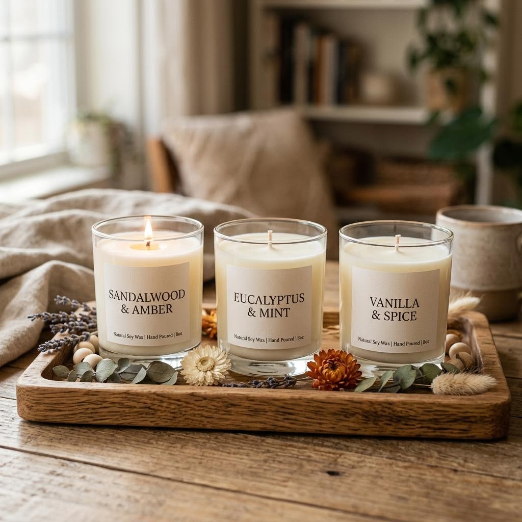 Carlton Scented Candle Trio by Libanfibre