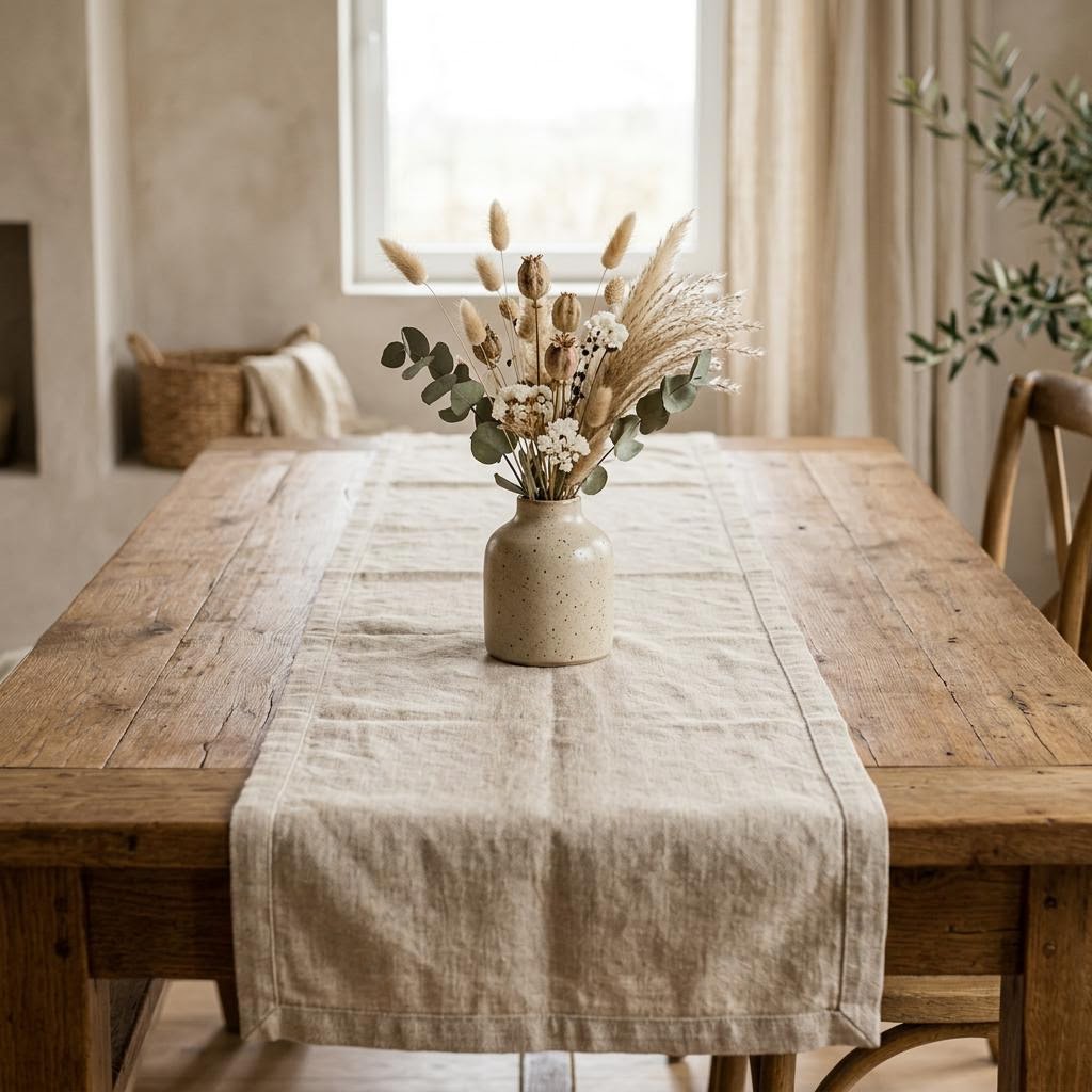 Style Linen Table Runner by Libanfibre