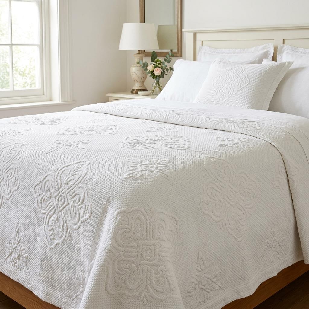 Aria Matelassé Cotton Coverlet by Libanfibre