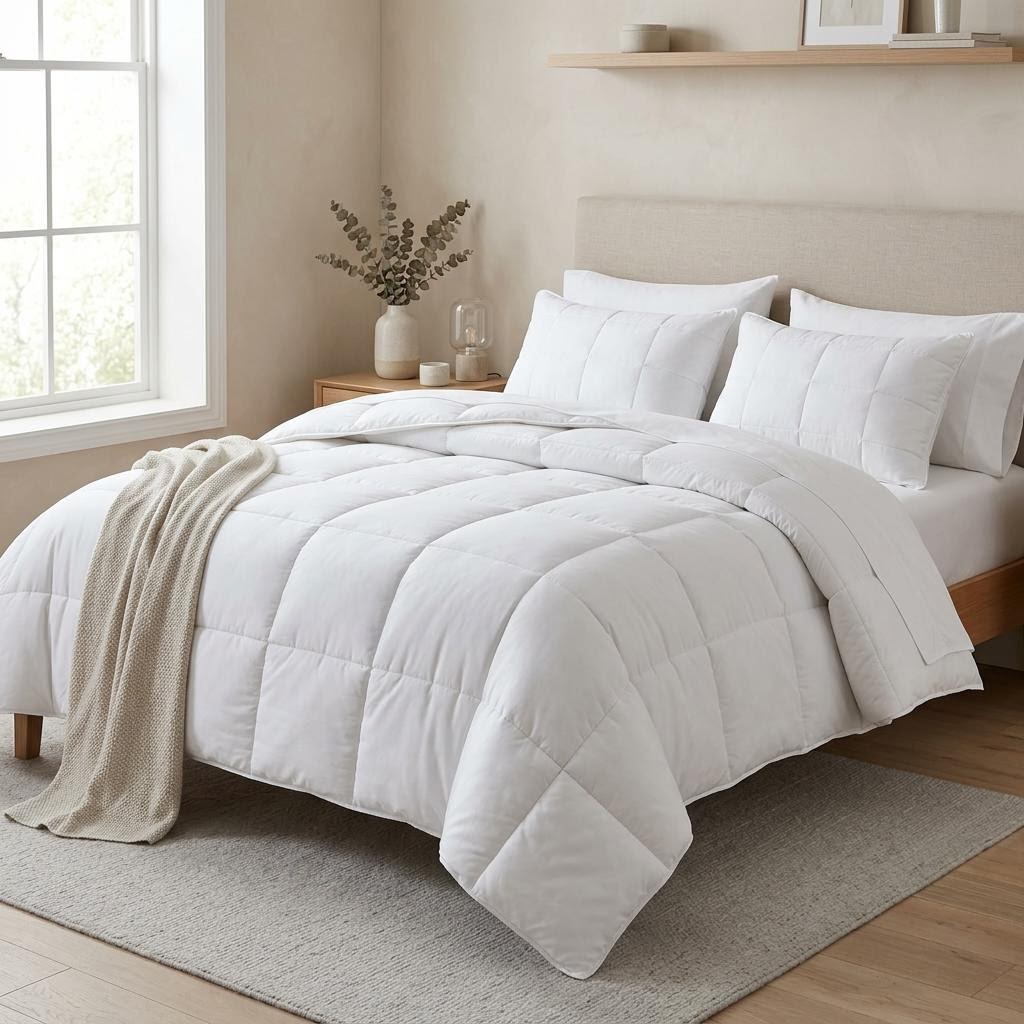 Aria Pintuck Box Quilted Comforter by Libanfibre