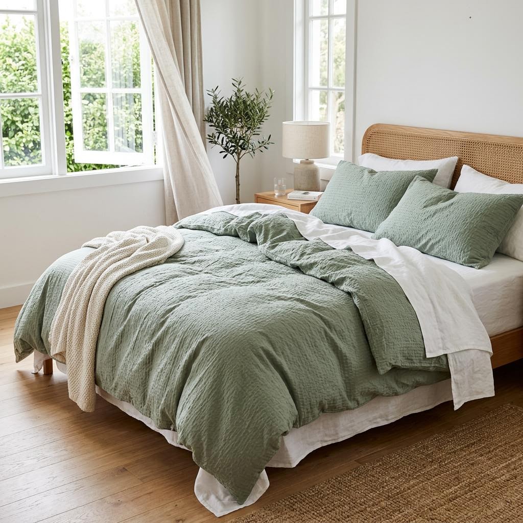 Bristol Seersucker Duvet Cover Set by Libanfibre